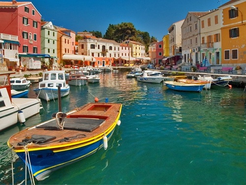 Small Harbor On Veli Losinj Protects The Boats From High Waves That Showing The Prosperity Of Losinj.