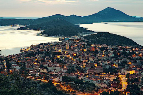 Beautiful View Over The Town With A Traditional Architecture Of Mali Losinj On A Pleasent Morning In Croatia.